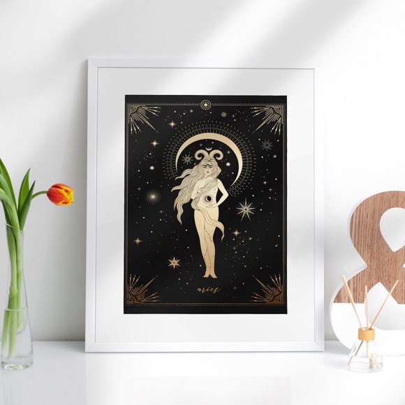 Aries Wall Art Celestial Zodiac Print Poster Unframed - Picture 4 of 5